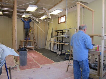 Steve can't hold onto the ceiling apparatus that is in the process of coming tumbling down 