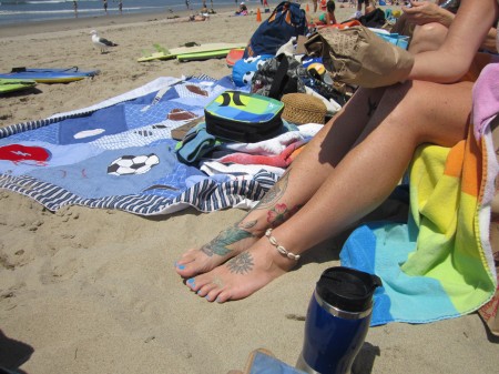 I asked Cully's freind Kim if I could photograph her feet. She laughed and said yes -- a lovely woman.