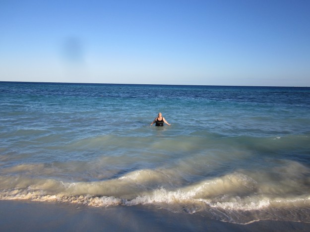 Judy in the ocean - like floating in a healing blue heaven