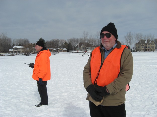 Chuck Rundquist, flight operations and Bob Pike, prop clear safety guy