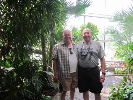 Bob's son-in-law, UPS pilot Joel, connected with us in Cologne. He somewhoe wrangled an assignment that left him free to spend the day with us in Cologne, This is at the chocolate museum - in the conservatory where cocoa plants were growing.