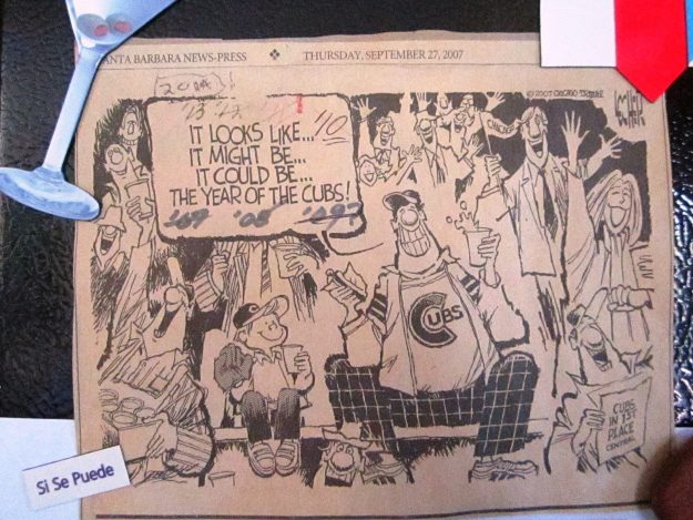 Starting in '07 -- you can see Bob marked off the years -- apparently he gave up after 2014 ...