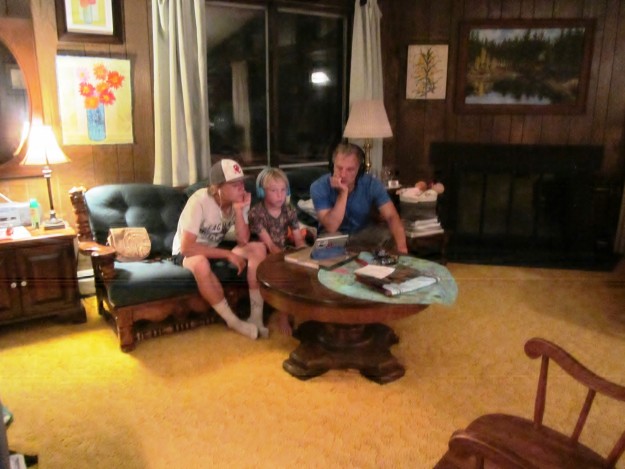 I think they were watching a movie