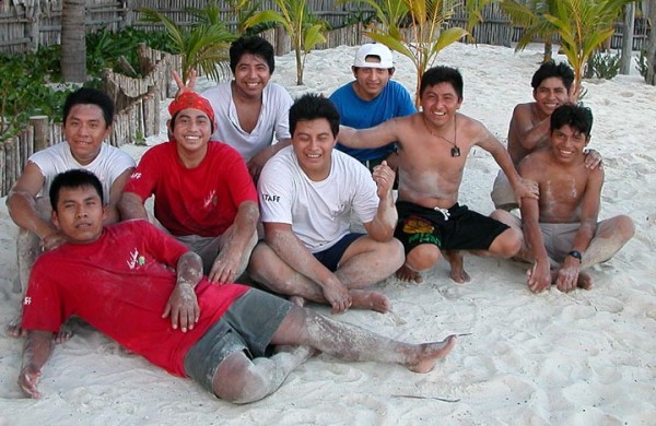 Mayan workers played soccer 