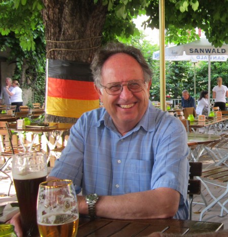 great picture of Jerry in a beer garden in Esslingen at the end of our travels with them. When they left us with Renae in this quiet little city, they drove on to Austria, Italy and the Swiss Alps. Whew! We stayed with Renae and napped and ate.
