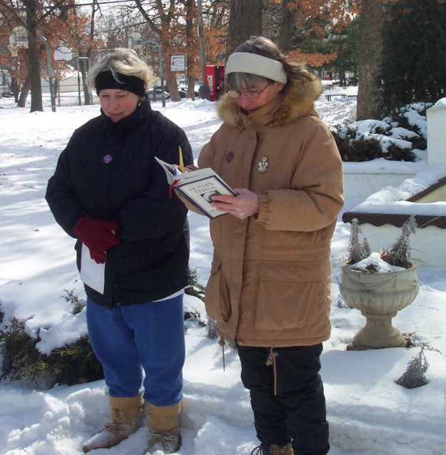 peace_rally_judy_and_pearl Judy and Pearl at the peace rally