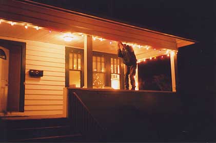 todd_and_lights Todd puts up lights in Des Plaines